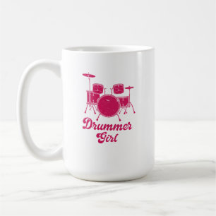 Drummer Girl Drums Drummer Gift Koffiemok