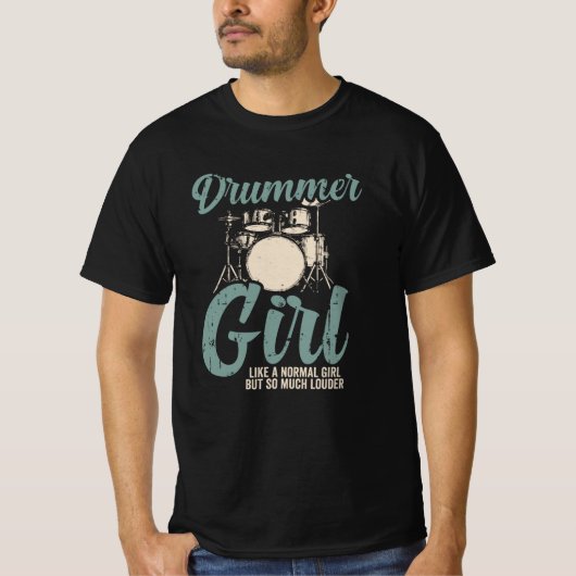 Drummer Girl | Drums Drummer Gift T-shirt (Voorkant)