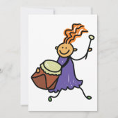 Drummer Girl Kaart (Voorkant)