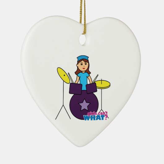 Drummer Girl Keramisch Ornament (Rechts)