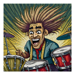 Drummer Glossy Poster Perfect Poster