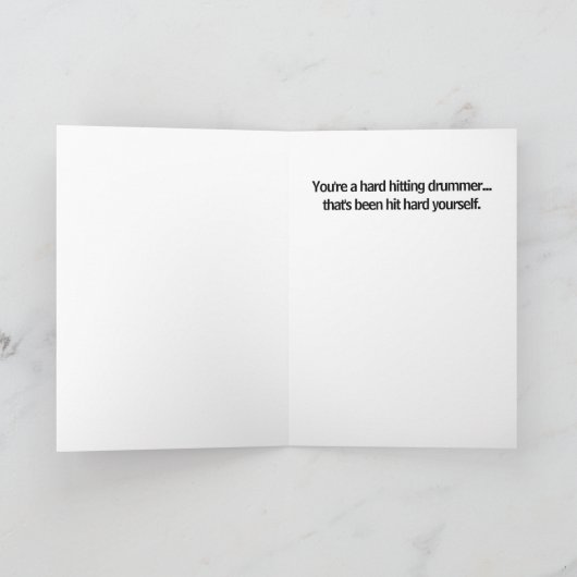 Drummer Hard Hitter Loud Percussion Get Well Soon Kaart (Binnen)