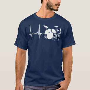 Drummer Heartbeat voor Drummers Percussionist T-shirt