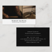 Drummer, hoogleraar visitekaartje (Voorkant / Achterkant)