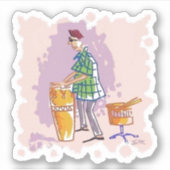 Drummer I contour sticker (Voorkant)