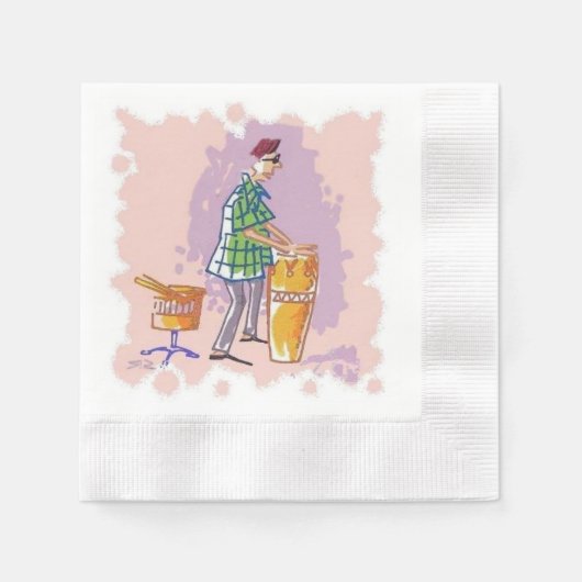 Drummer Ik heb papieren cocktailluiers bedekt Servet (Voorkant)