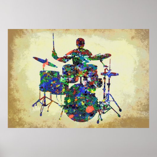 DRUMMER IN FASE POSTER (Voorkant)
