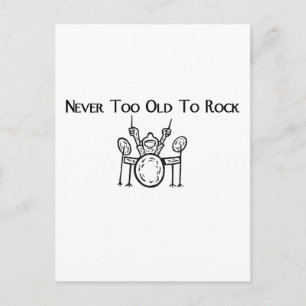 Drummer is nooit te oud om te roteren briefkaart