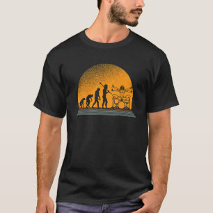 Drummer legende Evolution volle maan Drumsticks T-shirt