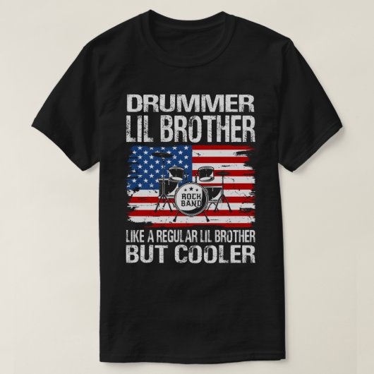 Drummer LIL BROTHER als een gewone LIL BROTHER T-shirt (Design voorkant)