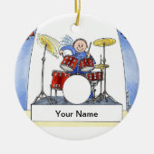 Drummer - Mannelijk Keramisch Ornament (Voorkant)