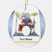 Drummer - Mannelijk Keramisch Ornament (Links)