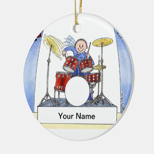Drummer - Mannelijk Keramisch Ornament (Links)