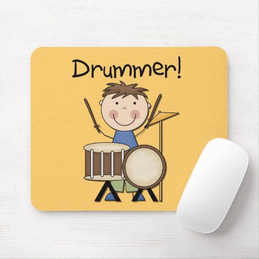 Drummer - Mannelijke overhemden en cadeautjes Muismat (Met muis)