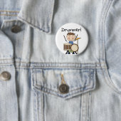 Drummer - Mannelijke overhemden en cadeautjes Ronde Button 5,7 Cm (In situ)