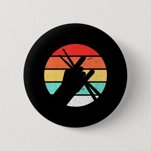 Drummer Mannen Percussion Lover Drum Kit Ronde Button 5,7 Cm (Voorkant)