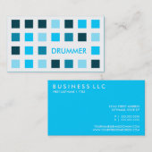 DRUMMER (mod-vierkanten) Visitekaartje (Voorkant / Achterkant)