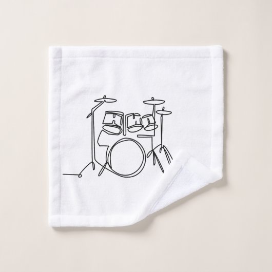 Drummer Music Design Drums One-Line (Gant de toilette)