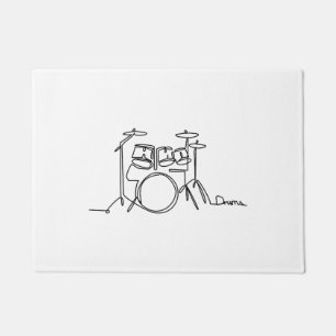 Drummer Music Design One-Line Drums Deurmat