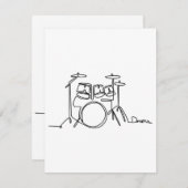 Drummer Music Design One-Line Drums Informatiekaartje (Voorkant / Achterkant)