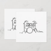 Drummer Music Design One-Line Drums Kaart (Voorkant / Achterkant)
