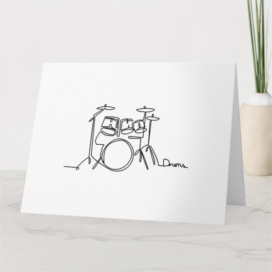 Drummer Music Design One-Line Drums Kaart (Voorkant)