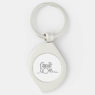 Drummer Music Design One-Line Drums Sleutelhanger