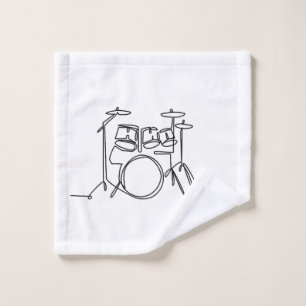 Drummer Music Design One-Line Drums Washandje