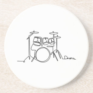 Drummer Music Design One-Line Drums Zandsteen Onderzetter