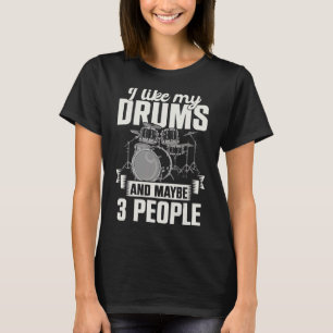 Drummer Muziek Rock Muzikant Percussie Drum Set D T-shirt