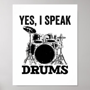 Drummer   Muziekinstrument Drums Gift Poster
