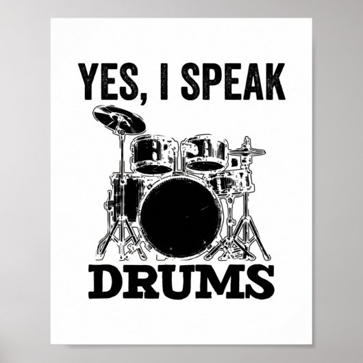 Drummer | Muziekinstrument Drums Gift Poster (Voorkant)