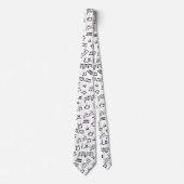 Drummer Necktie Musician Novelty Drumming Notes Stropdas (Voorkant)