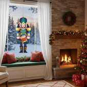 Drummer Notenkraker Window Cling Raamsticker