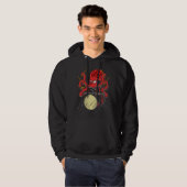Drummer Octopus Drumsticks Drumset Hoodie (Voorkant volledig)