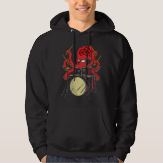 Drummer Octopus Drumsticks Drumset Hoodie