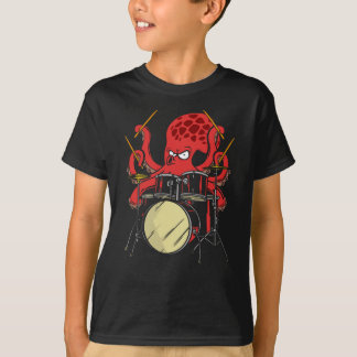 Drummer Octopus Drumsticks Drumset T-shirt