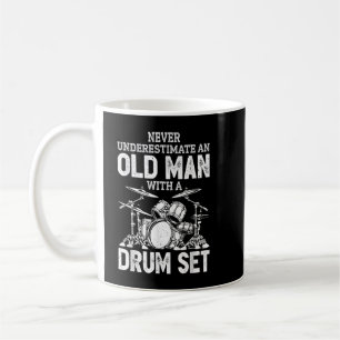 Drummer onderschat nooit een oud Man met een tromm Koffiemok