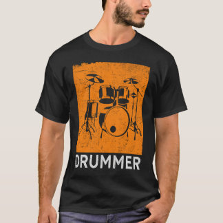 Drummer Op het etiket voor waarschuwing voor chemi T-shirt