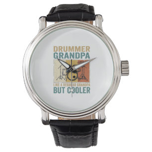 Drummer Opa Als een gewone opa maar cooler Horloge