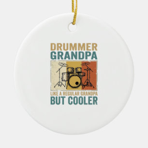 Drummer Opa Als een gewone opa maar cooler Keramisch Ornament