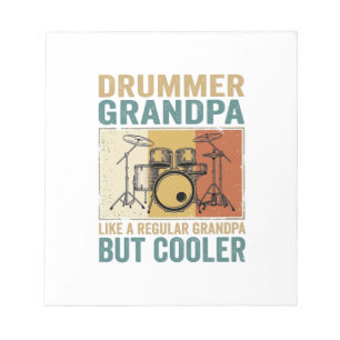 Drummer Opa Als een Gewone Opa Maar Koeler  Notitieblok