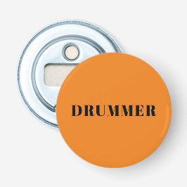Drummer oranje badge flesopener button flesopener