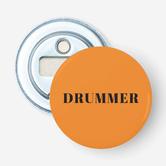 Drummer oranje badge flesopener button flesopener
