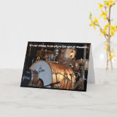 Drummer Percussionist Birthday Card voor Kicks Kaart (Gele Bloem)