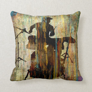 Drummer Pillow, Copyright Karen J Williams Kussen