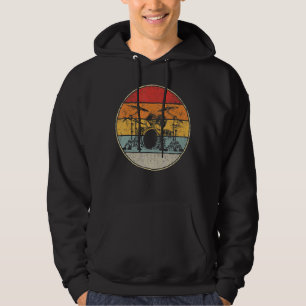 Drummer Retro drumset drumset drummers Hoodie
