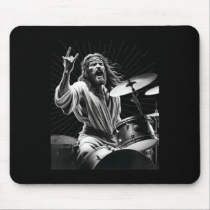 Drummer Rock Jezus Drummen Muismat
