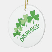 Drummer Shamrocks geschetst Keramisch Ornament (Links)