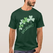 Drummer Shamrocks geschetst T-shirt (Voorkant)